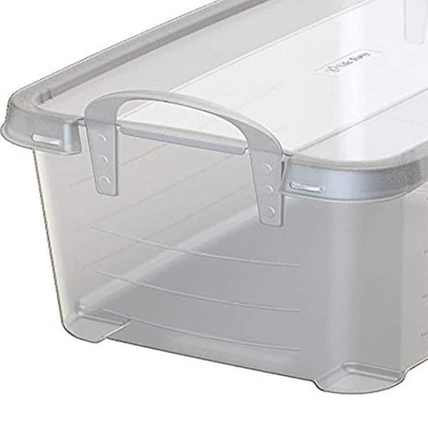 IRIS 36 qt. Plastic Storage Bin Tote Organizing Container with Latching Lid  in Clear with Gray Lid (6-Pack) 585105 - The Home Depot