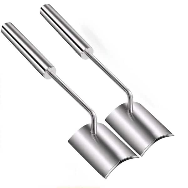 2-Piece Long Handle Stainless Steel Corn Peeler and Stripper Tool for Home and Outdoor Dining