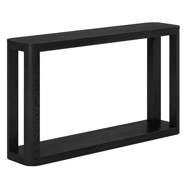 Meyer&Cross Stellan 52 in. Black Grain Rectangle MDF Top Console Table