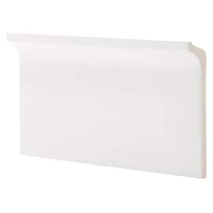 Remington White 3.93 in. x 7.87 in. Polished Porcelain Wall Cove Base Tile