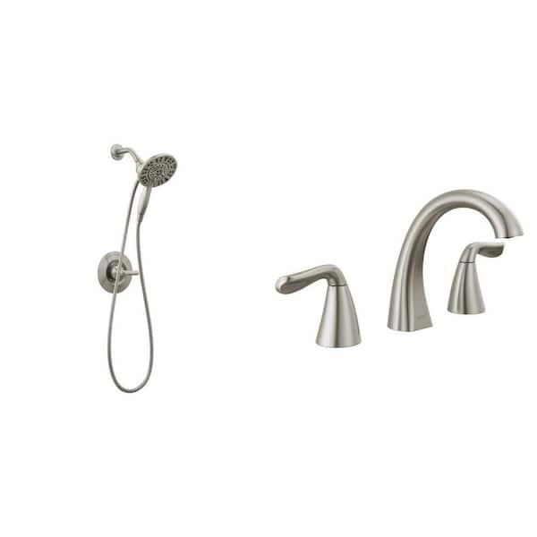 Arvo In2ition 2-in-1 8 in. Widespread Bathroom Faucet in Spotshield Brushed Nickel