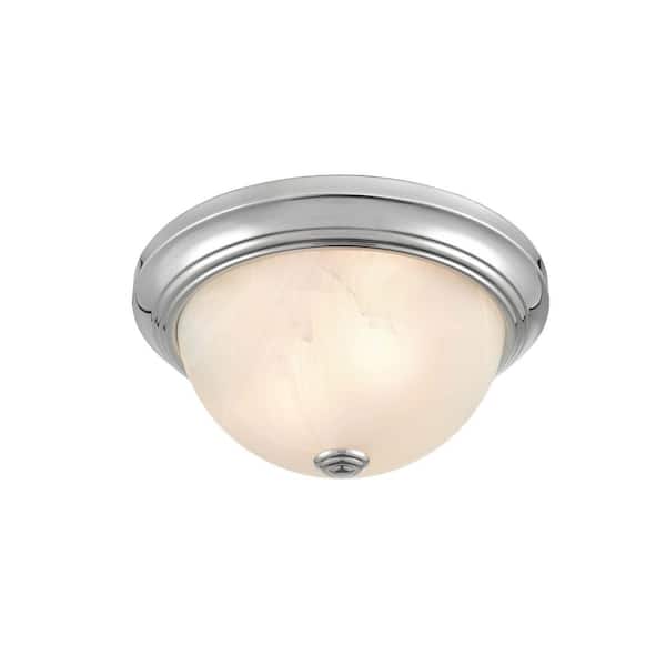Millennium Lighting 2-Light 11 in. Chrome Hardwired Flushmount (1-Pack)