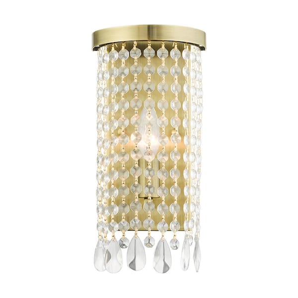 Livex Lighting Elizabeth 1 Light Antique Brass ADA Sconce