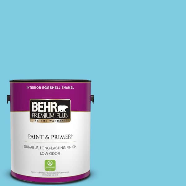 BEHR PREMIUM PLUS 1 gal. #P490-3 Big Chill Eggshell Enamel Low Odor Interior Paint & Primer