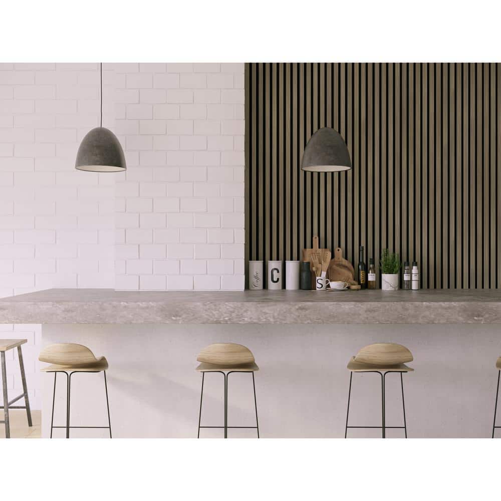 Gray Driftwood Acoustic Slat Wood Wall Panels