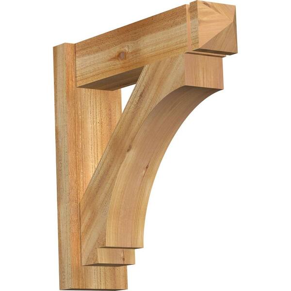 Ekena Millwork 6 in. x 22 in. x 22 in. Western Red Cedar Imperial Arts and Crafts Rough Sawn Outlooker