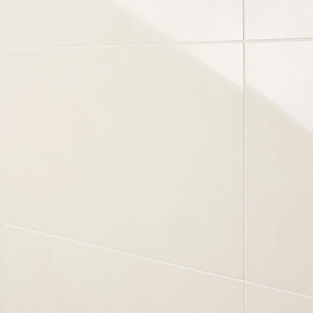 ToughTech 12" x 24" Polished White Porcelain Tile