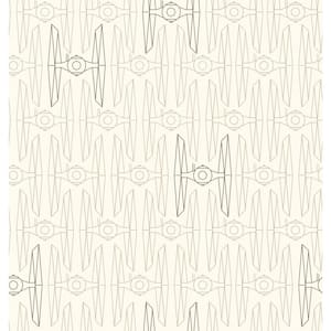 Star Wars Taupe and Grey Tie Fighter Peel and Stick Wallpaper (Covers 28.29 sq. ft.)