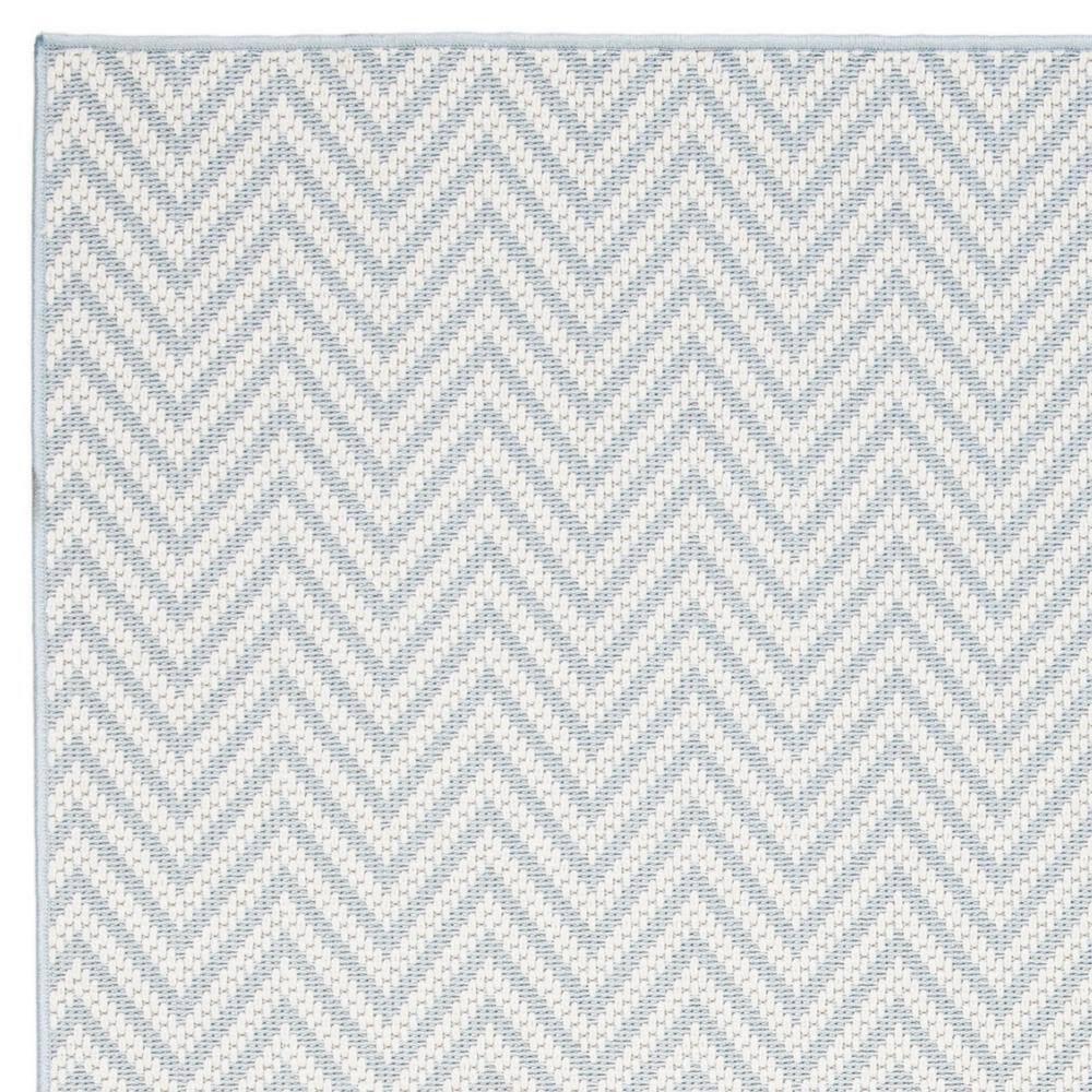 Light Blue Chevron 8' x 10' Synthetic Indoor/Outdoor Rug