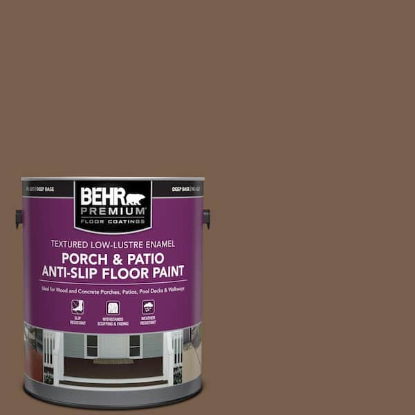 1 gal. #250F-7 Melted Chocolate Textured Low-Lustre Enamel Interior/Exterior Porch and Patio Anti-Slip Floor Paint