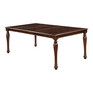 Tularee Traditional Brown Cherry Wood 84 in. 4 Legs Expandable Dining Table (Seats 8)