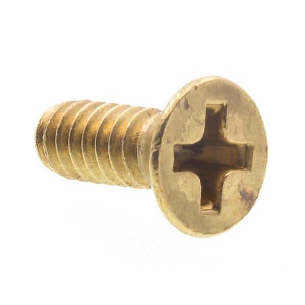 Prime-Line #6-32 x 3/8 in. Zinc Plated Steel Phillips Drive Flat Head Machine Screws (100-Pack)