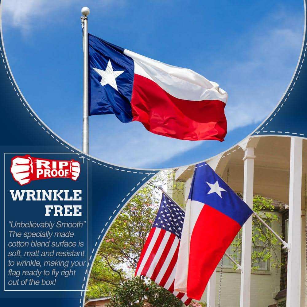 Rip-Proof Double Sided 3-Ply Texas State Flag 3x5 ft