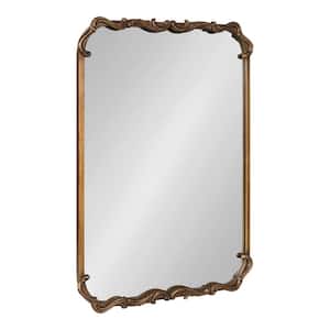 Brazelton 19.75 in. W x 26.75 in. H Gold Rectangle Classic Framed Decorative Wall Mirror