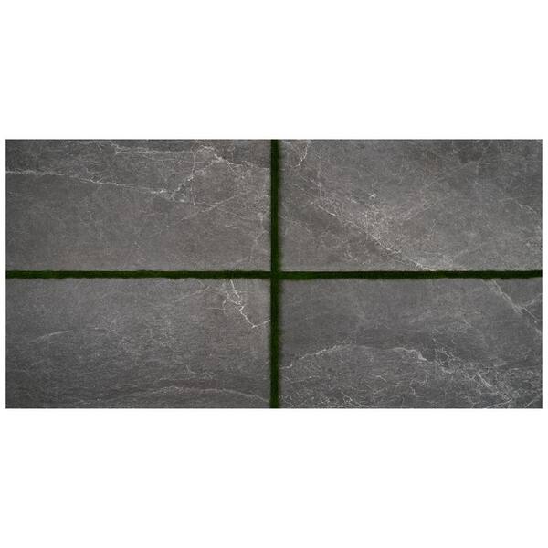 Ivy Hill Tile LithoTech 23.62 in. x 47.24 in. x 0.78 in. Graphite Gray Matte Porcelain Floor Paver Tile (7.74 sq. ft./Each)