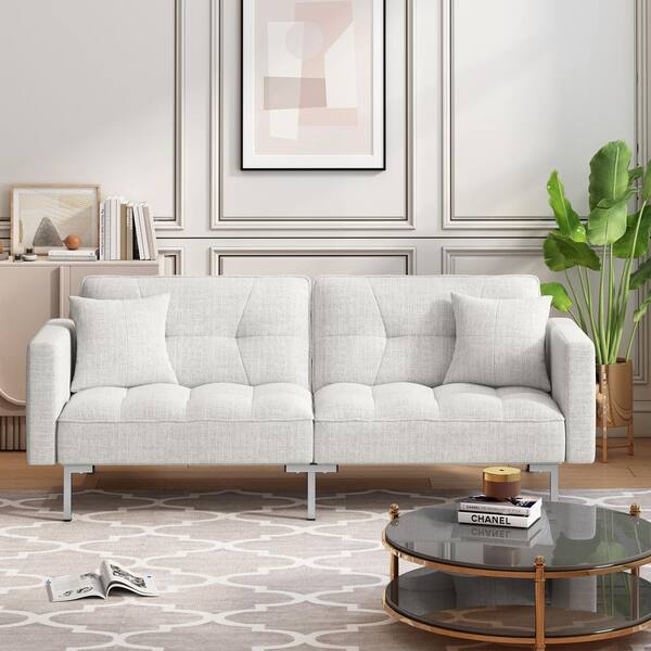 Jacksonville White Foldable Futon Sofa Bed Matttroy
