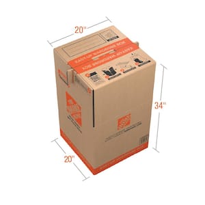 Easy Up Wardrobe Moving Box 12-Pack (20 in. W x 20 in. L x 34 in. D)