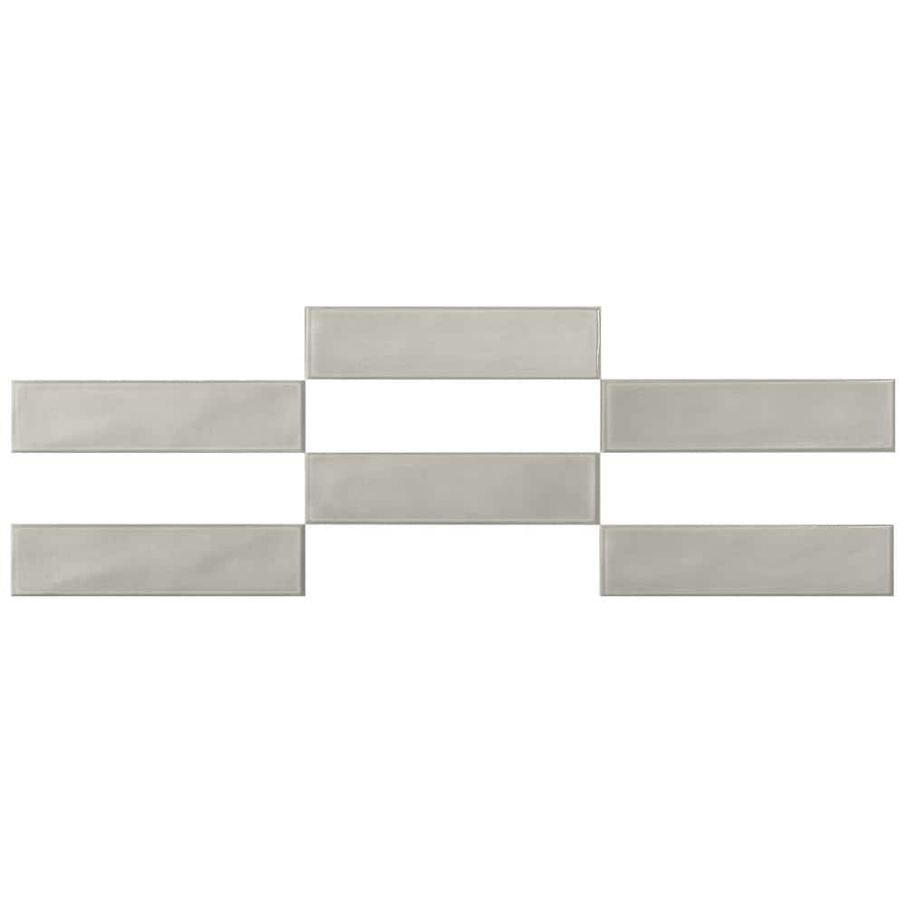 Stacy Garcia Gray Polished Porcelain Rectangular Wall Tile