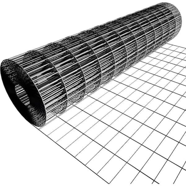 600 in. W x 36 in. H Black Coated Galvanized Steel 16-Gauge 2 in. x 3 in. Hardware Cloth Garden Welded Wire Fence Roll