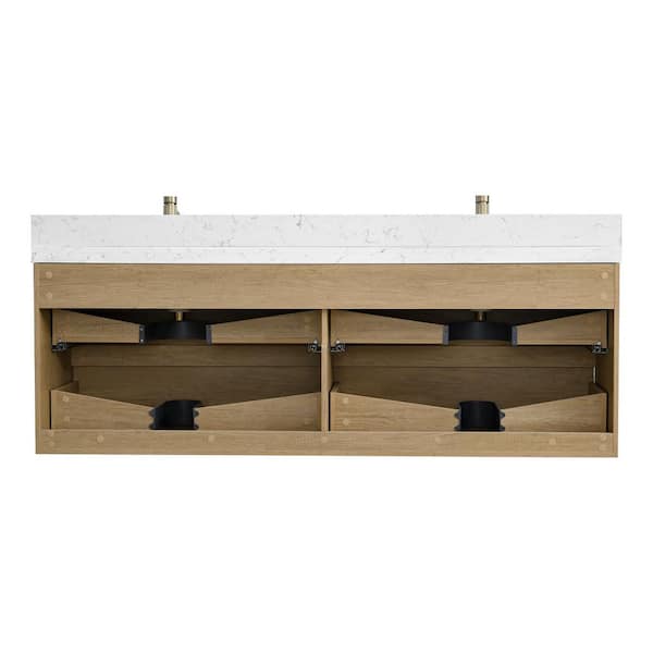 LANDOLT AuroraSky 72 in. Double Sink Floating Bath Vanity in