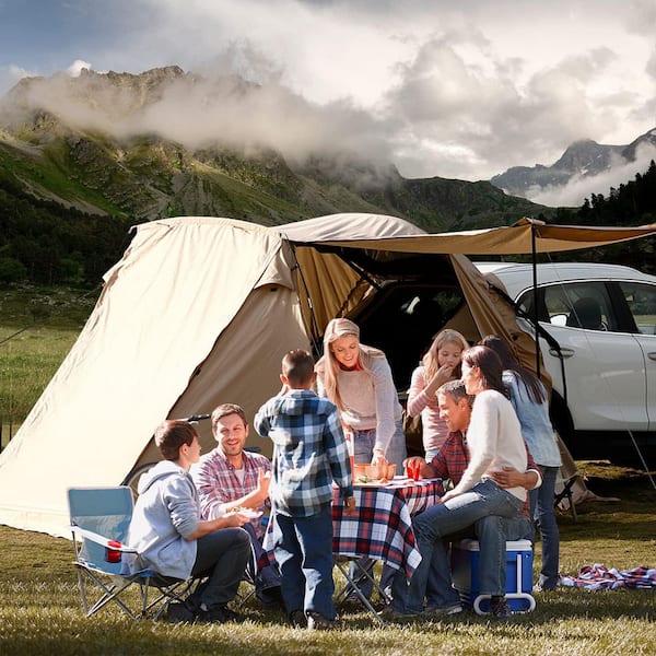 14.25 ft. x 6.5 ft. Khaki Outdoor Tailgate Shade Awning Tent Car Camping Tents