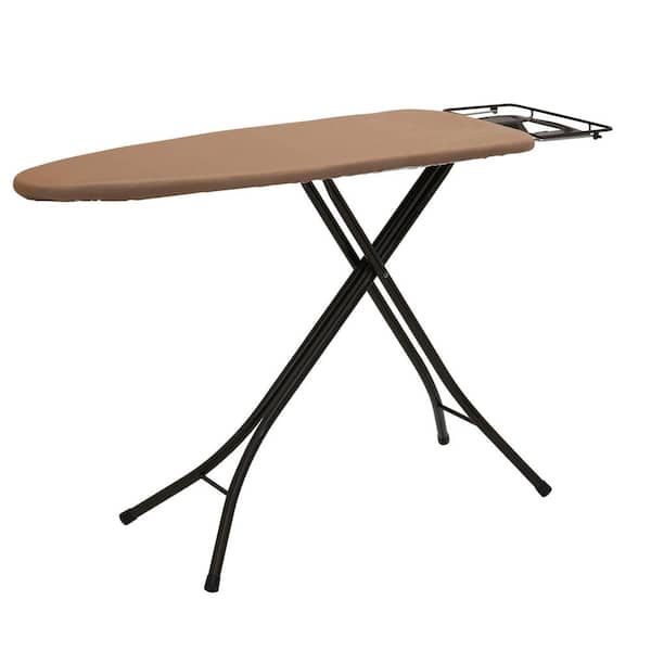 HOUSEHOLD ESSENTIALS 4-Leg Mega Wide Top, Free-Standing Ironing Board with  Fixed Iron Rest FiberTech Cover and Fiber Pad 974410-1 - The Home Depot