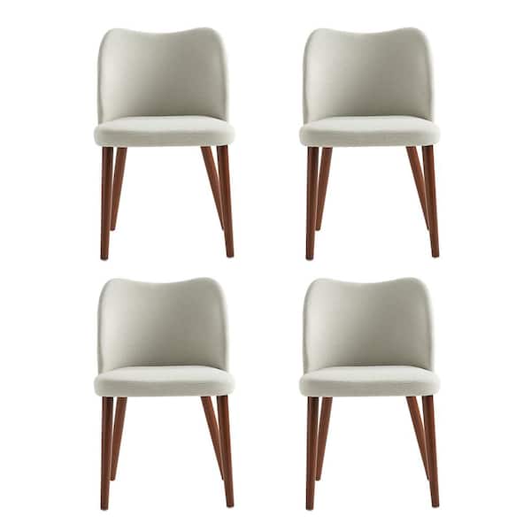 JAYDEN CREATION Eliseo Modern Upholstered Dining Chair with Solid Wood Tapered Legs Set of 4