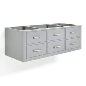 Hutton 54 in. W x 22 in. D x 18 in. H Bath Vanity Cabinet without Top in Grey