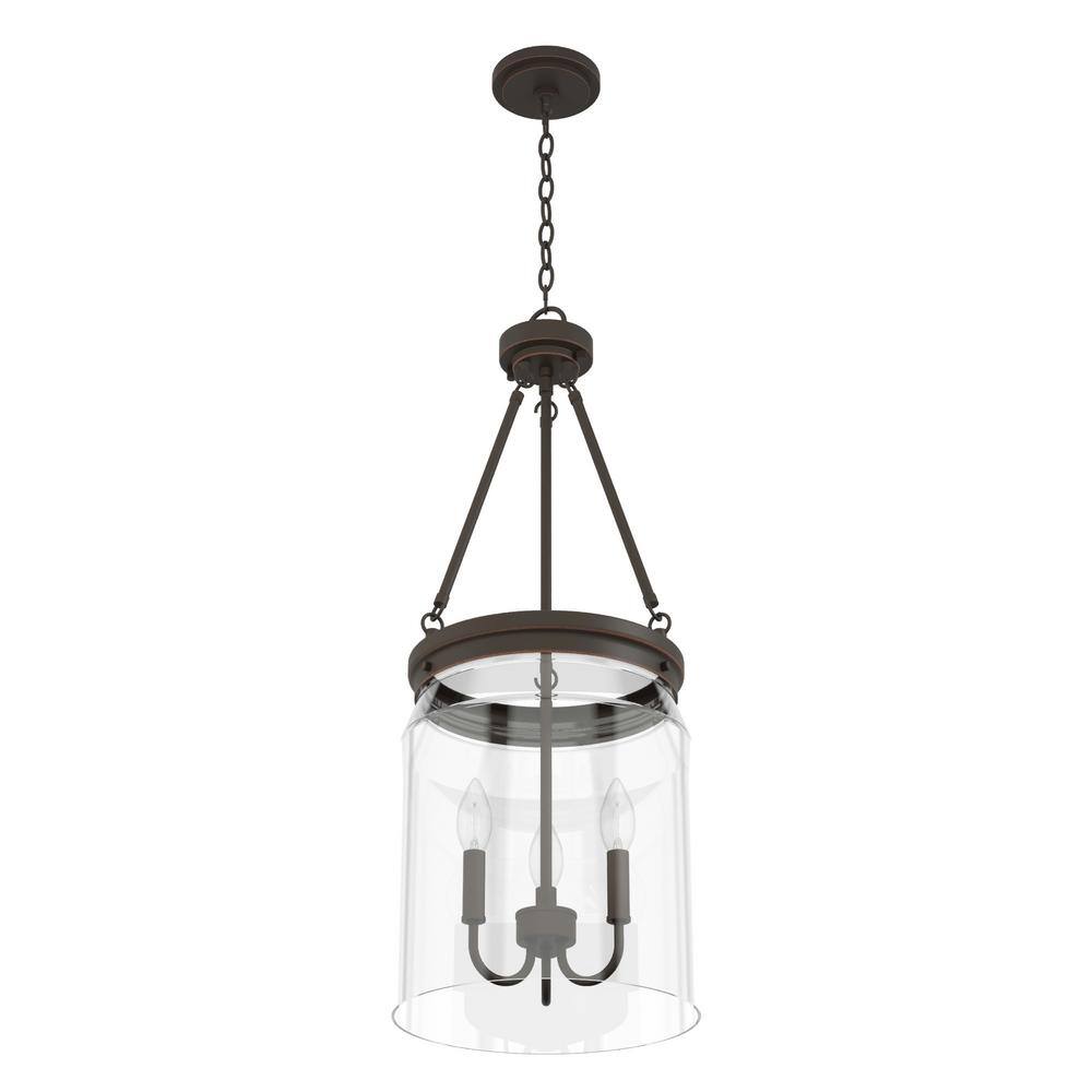 Devon Park Onyx Bengal 3-Light Glass Jar Pendant