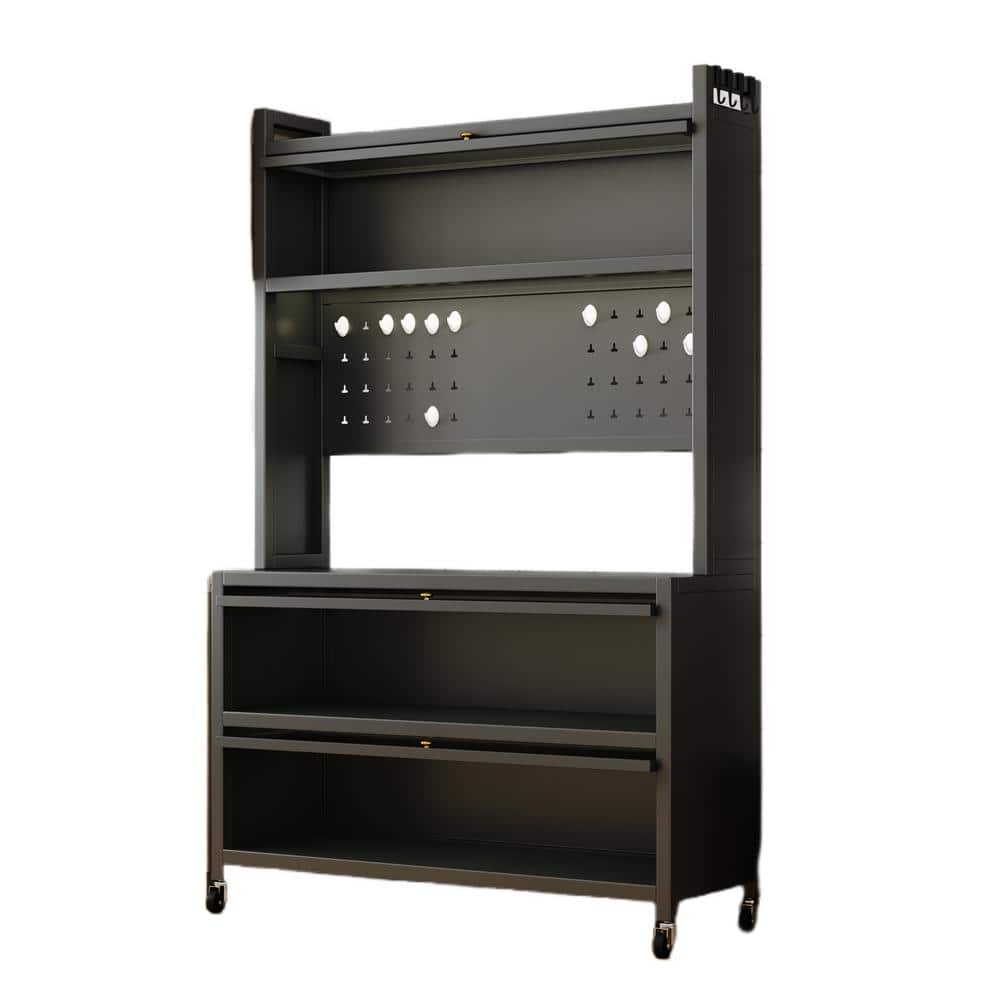39 in. W x 15 in. D x 64 in. H Metal Ready to Assemble Floor Kitchen Storag
