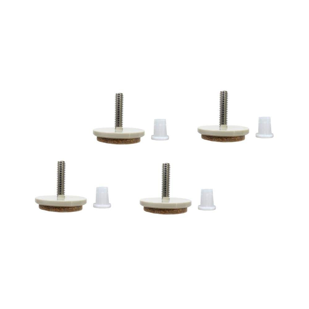1-1/2 in. Beige Round Felt Threaded Stem Furniture Glides for Floor Protection (4-Pack) price history on PriceWatchPro