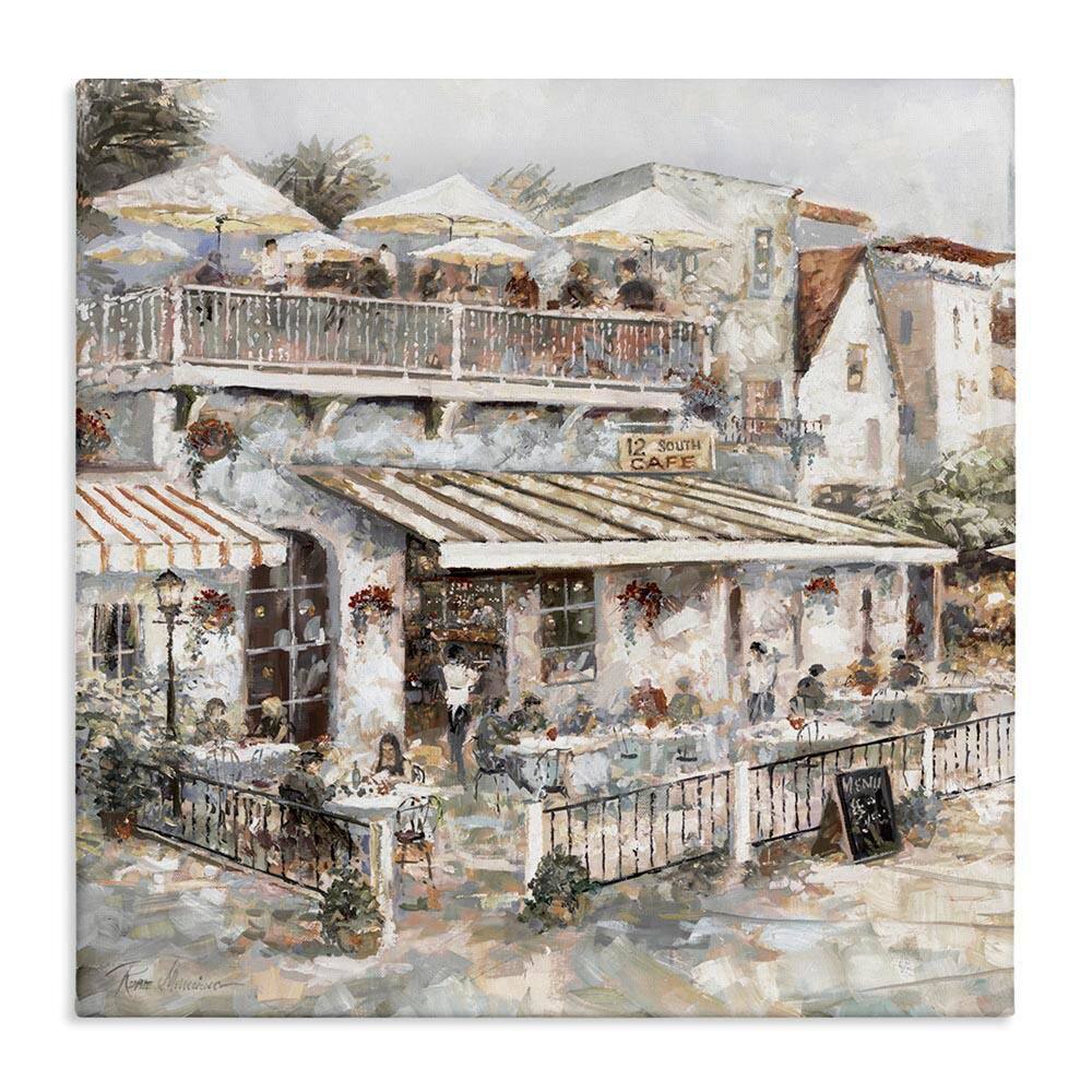 Town Cafe Patio by Ruane Manning Unframed Architecture Graphic Art Print 17 in. x 17 in. price history on PriceWatchPro