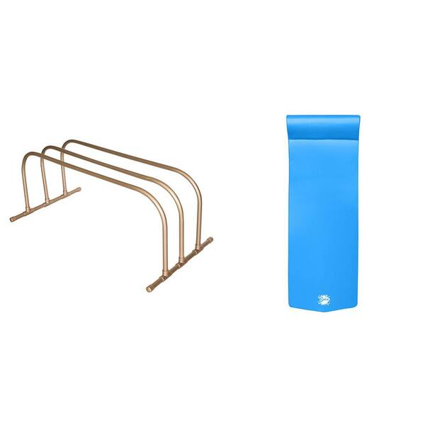 Super Soft 70 in. PVC Drying Rack, Bronze and Foam Raft Lounger