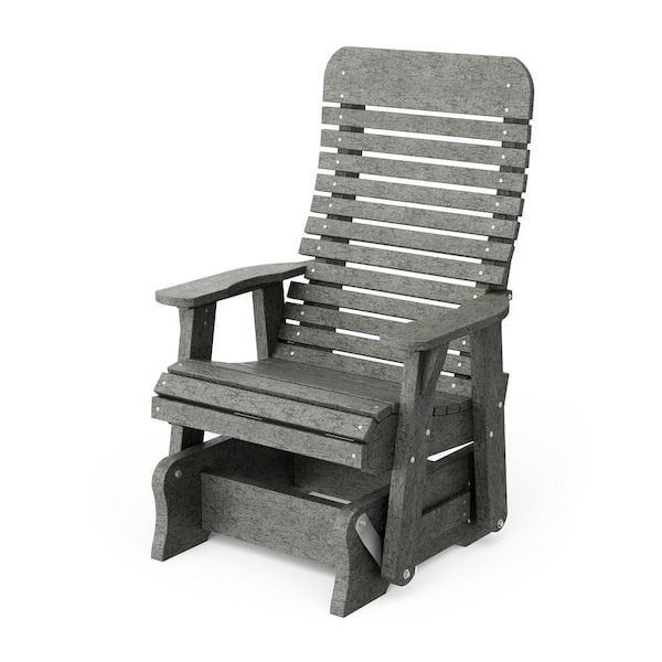 Wildridge Signature 1-Person Dark Gray Plastic Outdoor Glider