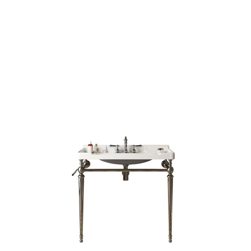 36 in. Single Sink Freestanding Chrome Bath Vanity with White Ceramic Sink Top price history on PriceWatchPro