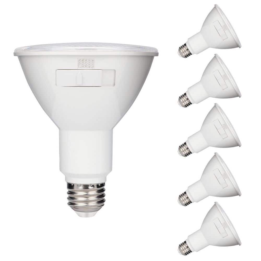75 Watt Equivalent Clear PAR30 Flood Dimmable LED Light Bulb Medium (E26) Base with Color Temperature Selectable, 6-Pack price history on PriceWatchPro