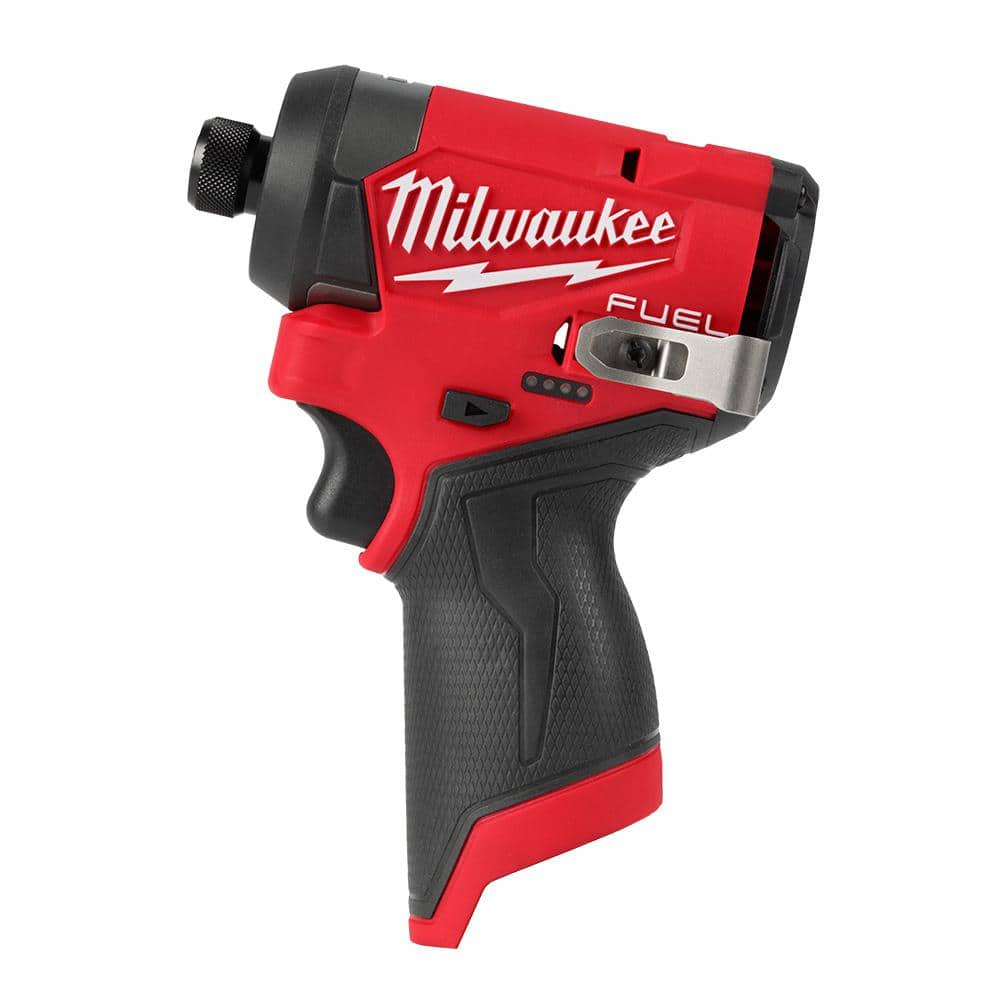 Milwaukee M12 FUEL 12V Lithium-Ion Brushless Cordless 1/4 in. Hex Impact  Driver (Tool-Only) 3453-20 - The Home Depot