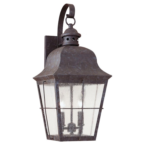 Generation Lighting Chatham 2-Light Oxidized Bronze Outdoor Wall Lantern Sconce