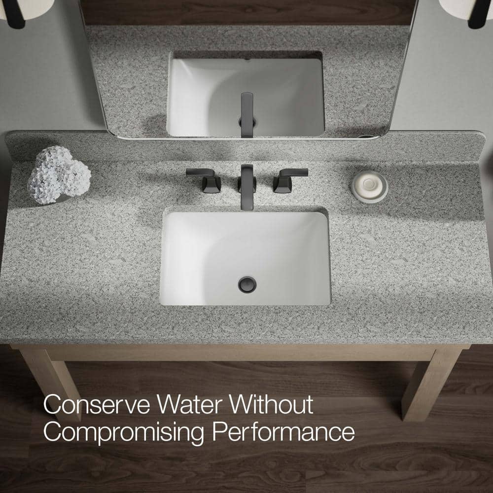 Matte Black Double Handle Widespread Bathroom Faucet