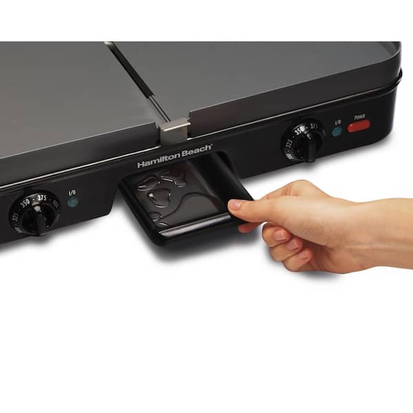 3 in 1 180 sq. in. Black Indoor Grill with Removable Grids