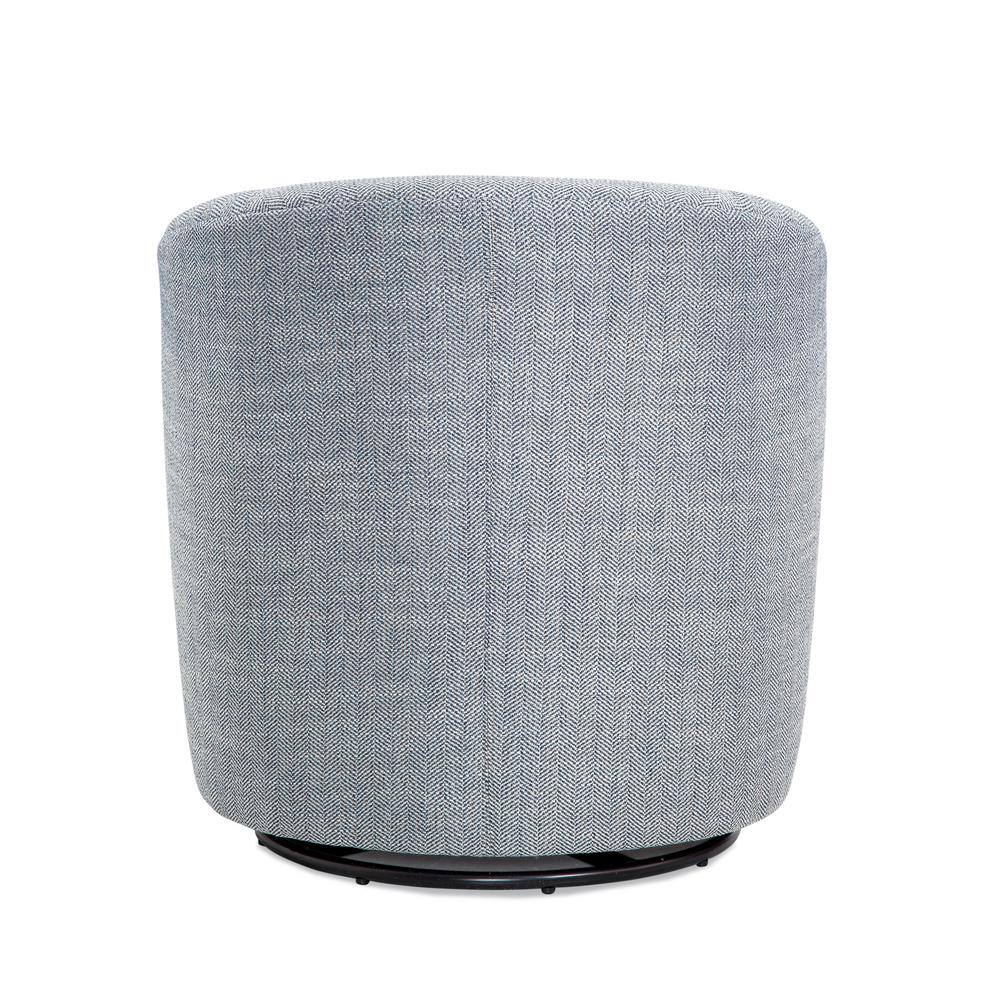 Indigo Barrel Swivel Accent Chair with Manufactured Wood Frame