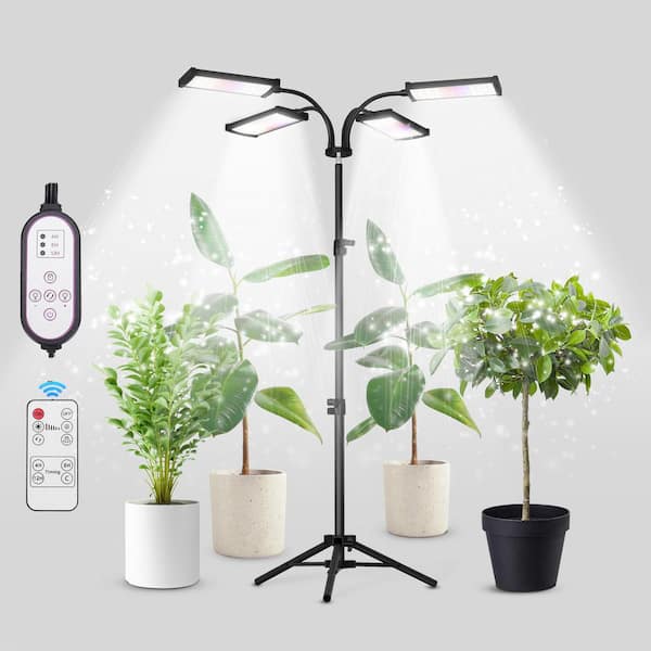 Nersunda 4 Heads Black Full Spectrum LED Plant Grow Light Color