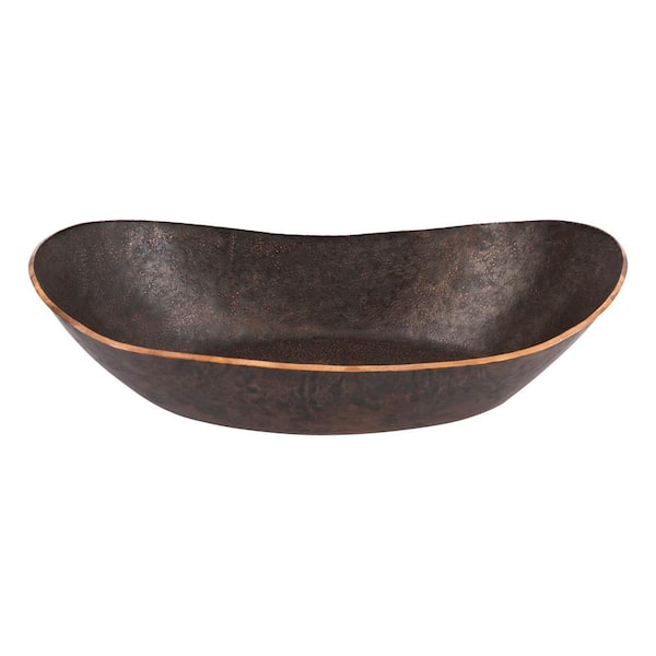 Terra Firma 23 in. Bathtub Vessel Bathroom Sink in Brown Oil Rubbed Bronze Copper