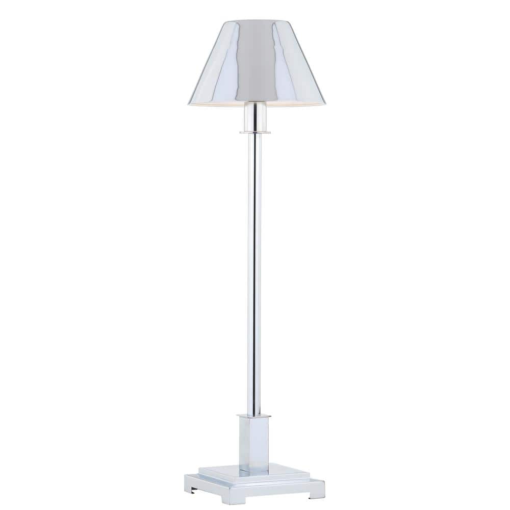 Roxy 26" Silver Metal Clip-on Lamp with Chrome Shade
