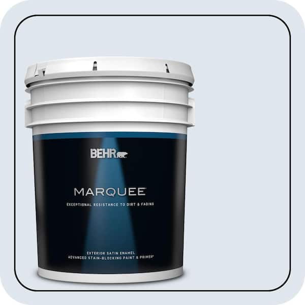 BEHR MARQUEE 5 gal. #590C-1 Morning Haze Satin Enamel Exterior Paint & Primer