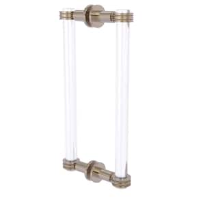 Clearview 12 in. Back to Back Shower Door Pull with Dotted Accents in Antique Pewter