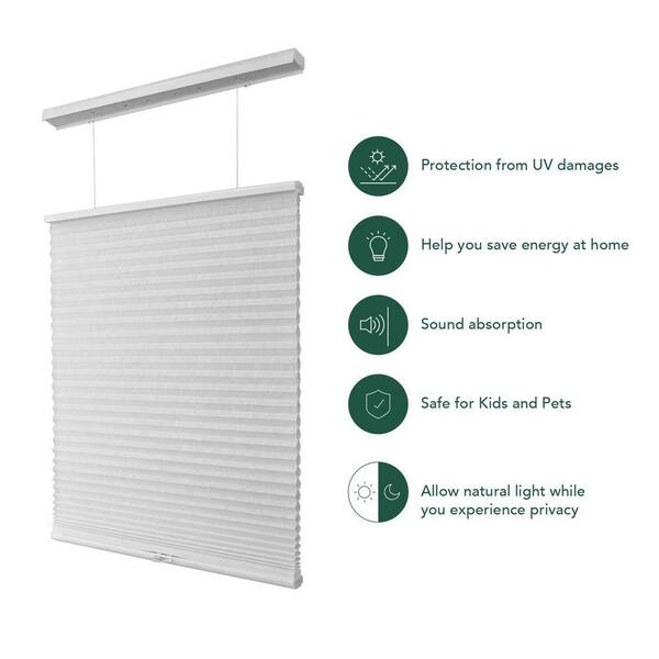 Chicology Cut-to-Size Snowfall Cordless Top Down Bottom Up Light