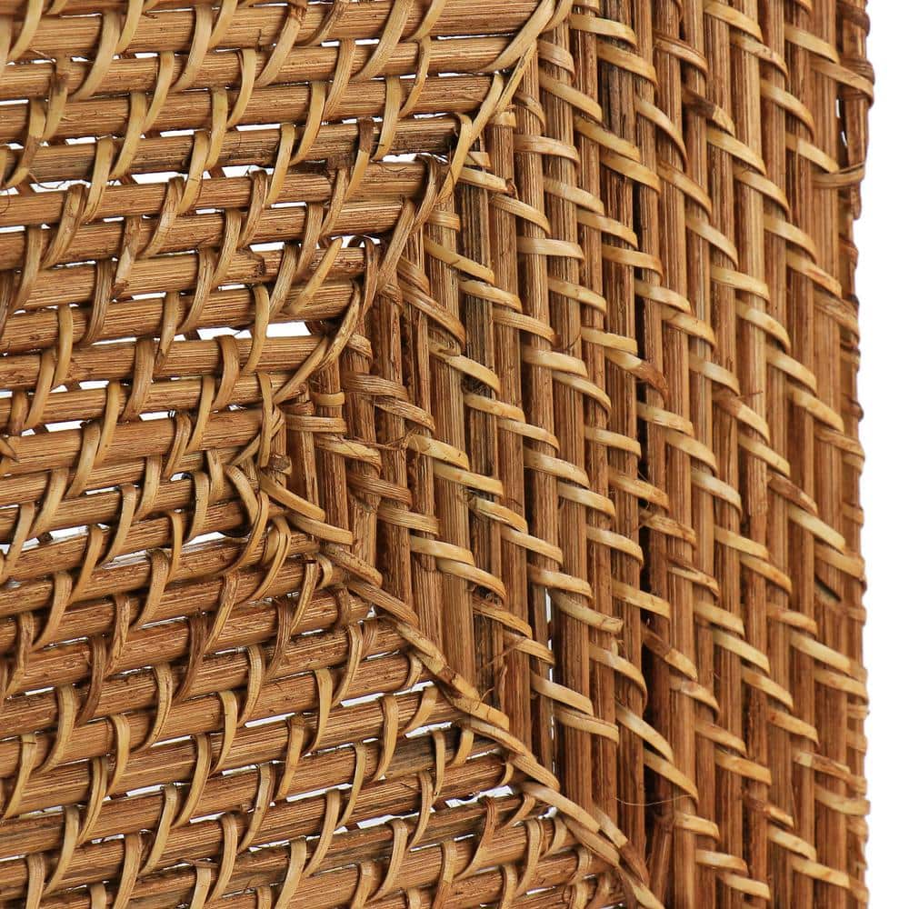 16" Brown Rattan Woven Rectangular Placemat