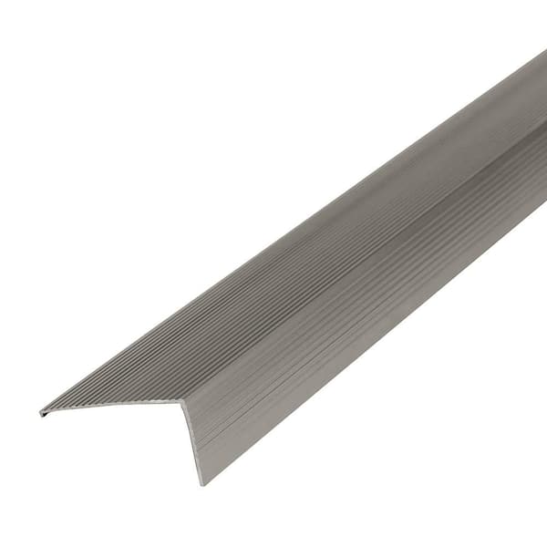 2.75 in. x 36 in. Gray Satin Nickel Aluminum Sill Nosing Window and Door Weatherstripping