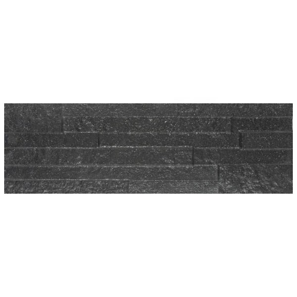 Tikal Black 6-1/2 in. x 20-3/8 in. Ceramic Wall Tile (8.37 sq. ft./Case)